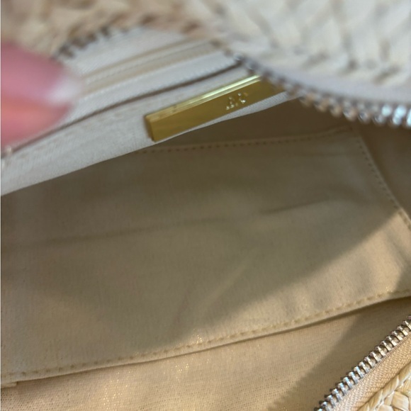 INC International Concepts Woven Clutch with Colorful Tassel taco shaped - Picture 8 of 10